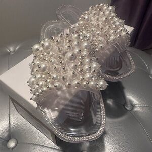 NEW Jessica Simpson ‘Kassime2’  Clear Jelly w/ Pearls size 11 (fits like 10)